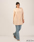 Modern Ease: Mandarin Collar Long Sleeve Top 71911